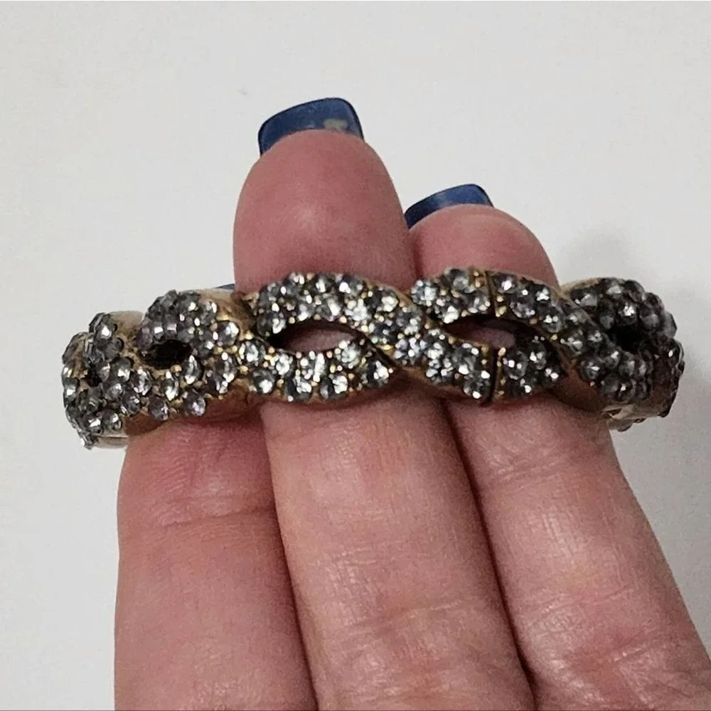 J. CREW‎ jeweled twist hinged bracelet